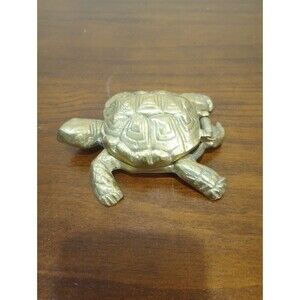 Vintage Brass Turtle Trinket Dish/Ash Tray